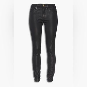 FRAME Le Skinny De Jeanne Coated in Noir size 30 NWT